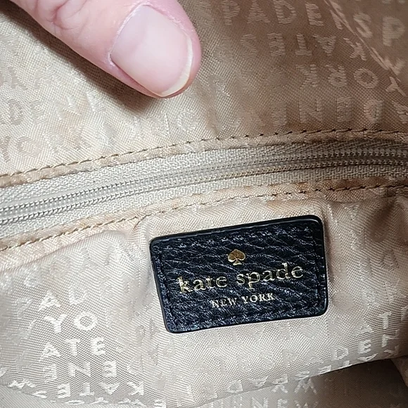 Kate Spade Black Pebbled Leather Shoulder Bag